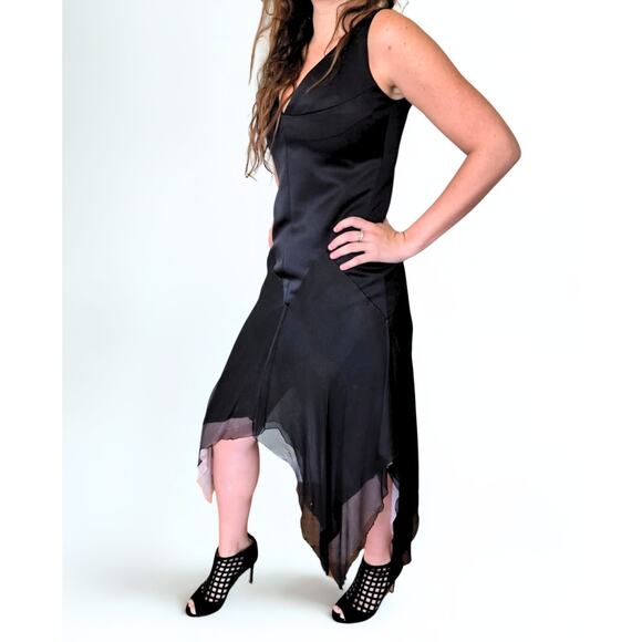 Vintage Dress Size Small Black Sleeveless Witchy Whimsigoth Fairy Grunge HOCO - Picture 2 of 10